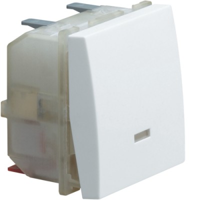 Вимикач Hager хрестоподібної з можлив..підсвічування 2М Systo білий, 10А/250В (WS011)