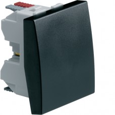 Вимикач Hager універсальний 2М Systo антрацит, 10А/250В (WS001N)