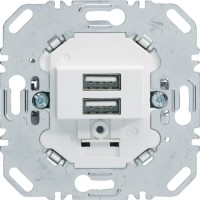 USB-Розетка Berker подвійна, 230В, підлогу.білизна (260209)