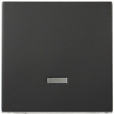 Вимикач Hager 1-тактовий, 1НО+1НЗ, з можлив..підсвічування, 2М Systo антрацит, 10А/250В (WS023N)