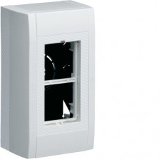 Корпус Hager н/в для 2 модулів 45х45мм Systo білий (LPT02H)