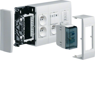 Корпус Hager н/в для 6 модуль 45х45мм Systo білий (LPT06H)