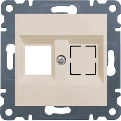 Панель Hager подвійна для RJ12/RJ45 Lumina-2, крем (WL2321)