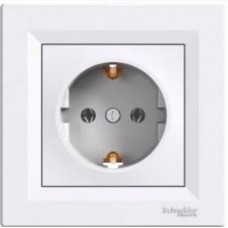 Розетка c з/к Schneider Electric Asfora белый (EPH2900121)