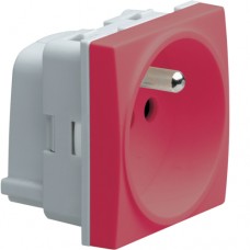 Розетка Hager з центральним з/до c ключем DATA 2М Systo білий, 16А/250В (WS106)