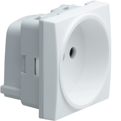 Розетка Hager без з/к 2М Systo білий, 16А/250В (WS102)