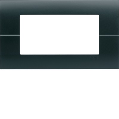 Рамка Hager горизонтальная без верт.перегородок 4М Systo антрацит (WS410N)