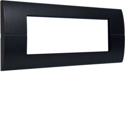 Рамка Hager горизонтальная без верт.перегородок 6М Systo антрацит (WS411N)