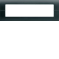 Рамка Hager горизонтальная без верт.перегородок 8М Systo антрацит (WS413N)