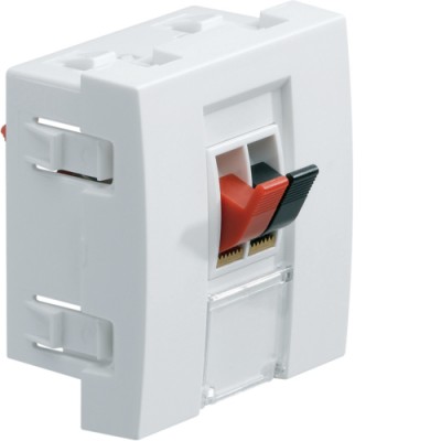 Розетка Hager акустична HI-FI 2М Systo білий (WS291)