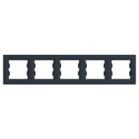 Рамка Schneider Electric Asfora 5-ва, горизонтальнаяя, антрацит (EPH5800571)