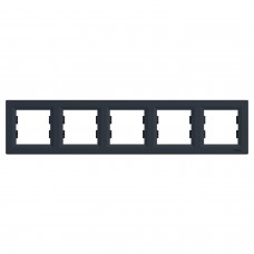 Рамка Schneider Electric Asfora 5-ная, горизонтальнаяя, антрацит (EPH5800571)