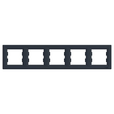 Рамка Schneider Electric Asfora 5-ная, горизонтальнаяя, антрацит (EPH5800571)