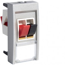 Розетка Hager акустична HI-FI 1М Systo титан (WS290T)