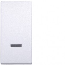 Вимикач Hager 1-тактовий, 1НО+1НЗ, з можлив..підсвічування, 1М Systo титан, 10А/250В (WS030T)