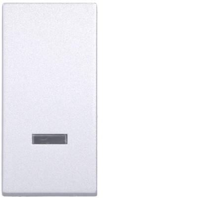 Выключатель Hager 1-тактовый, 1НО+1НЗ, з возможн.подсветки, 1М Systo титан, 10А/250В (WS030T)