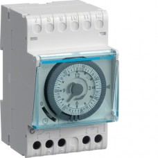 Таймер аналоговий Hager, тижневий, 16А, 1 перемикаючий контакт, резерв ходу 200 год., 3м (EH171)