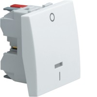 Вимикач Hager 2-пол. зі знаками І-0, з можлив..підсвічування, 2М Systo білий, 10А/250В (WS009)