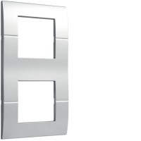 Рамка Hager вертикальна 2х2М Systo титан (WS408T)