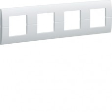 Рамка Hager горизонтальна 4х2М Systo білий (WS404)