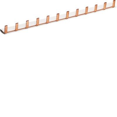 Шина Hager соединительная штыревая, 1-полюсная на 12 модулей, с изоляцией, 10мм2 (KB163A)