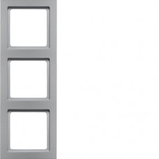 Рамка Berker 3Х алюминий, Q.3 (10136094)