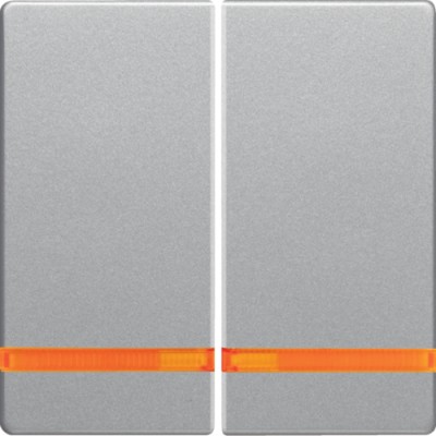 Клавиша Berker 2Х с линзой, алюминий, Q.х (16276084)