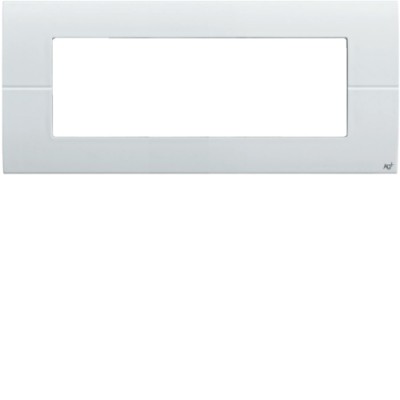 Рамка Hager горизонтальна без верт.перегородок 6М Systo біла антибактеріальна (WS411H)