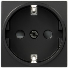 Розетка Hager з з/к з захистом контактів QuickConnect 2М Systo антрацит, 16А/250В (WS160N)