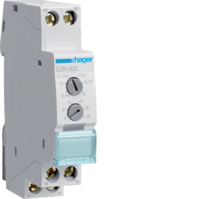 Реле времени Hager с задержкой возврата, 1 переключаемый контакт, 1м (EZN002)