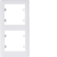 Рамка Hager 2-кратная вертикальная Lumina-2, белая (WL5120)