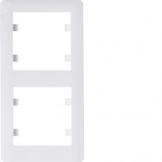Рамка Hager 2-кратна вертикальна Lumina-2, біла (WL5120)