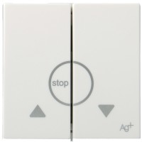 Выключатель Hager для жалюзи 2-клав. Контактор Hager 2М Systo белый антибактериальный, 10А/250В (WS301H)