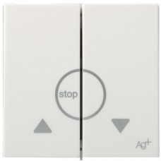 Выключатель Hager для жалюзи 2-клав. Контактор Hager 2М Systo белый антибактериальный, 10А/250В (WS301H)