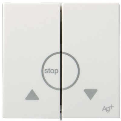 Выключатель Hager для жалюзи 2-клав. Контактор Hager 2М Systo белый антибактериальный, 10А/250В (WS301H)