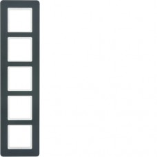 Рамка 5Х пластиковый антрацит, Q.7