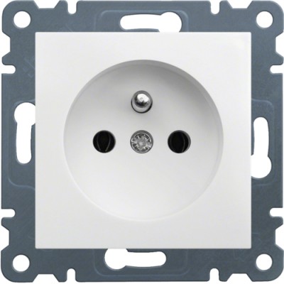 Розетка Berker з центральним з/до Lumina-2, біла (WL1020)