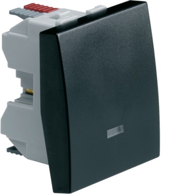 Вимикач Hager універсальний з можлив..підсвічування 2М Systo антрацит, 10А/250В (WS002N)