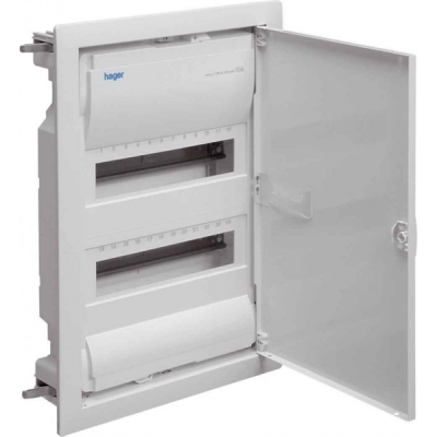 Щит Hager на 24(28) модулей, в/у з металлическими дверями, без клемм, VOLTA (VU24UA)