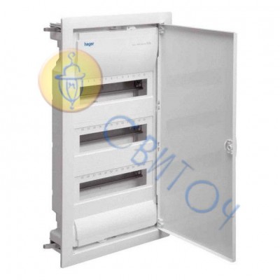 Щит Hager на 36(42) модулей, в/у з металлическими дверями, без клемм, VOLTA (VU36UA)