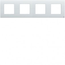 Рамка Hager горизонтальна 4х2М Systo біла антибактеріальна (WS404H)