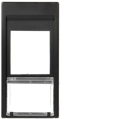 Корпус Hager для одного разьема типу Keystone, 1М Systo антрацит (WS202N)