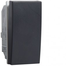 Вимикач Hager 1-тактовий, 1НОSysto антрацит, 10А/250В (WS027N)