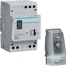 Суммеречное реле Hager з додатковим датчиком EE003, з тижневим цифровим таймером, 3м (EE171)