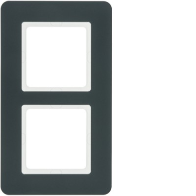 10126186 Рамка 2Х пластиковий антрацит, Q. 7