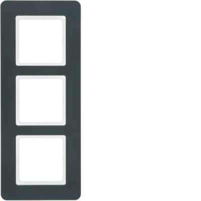 10136186 Рамка 3Х пластиковый антрацит, Q.7
