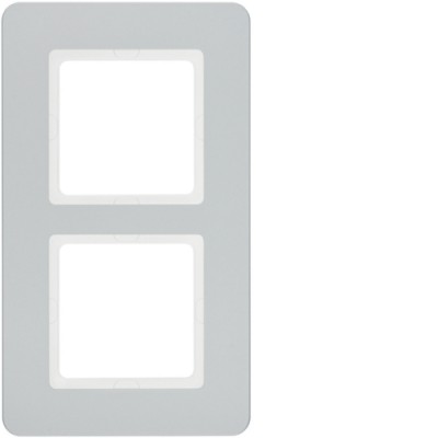 10126184 Рамка 2Х пластиковый алюминий, Q.7