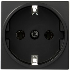 Розетка Hager з з/до 2М Systo антрацит, 16А/250В (WS161N)