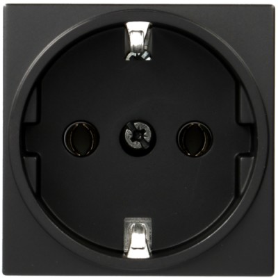 Розетка Hager з з/до 2М Systo антрацит, 16А/250В (WS161N)