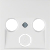 Накладка Berker для антенной розетки 2/3 отверстия, полярная белизна S.1 (12038989)